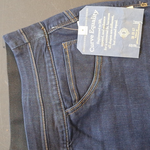 NEW! Democracy "Ab"solution Pull-On Glider Ankle Length Blue Jeans Jeggings - Picture 4 of 12